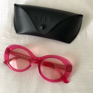 Pink Sunglasses with Case
